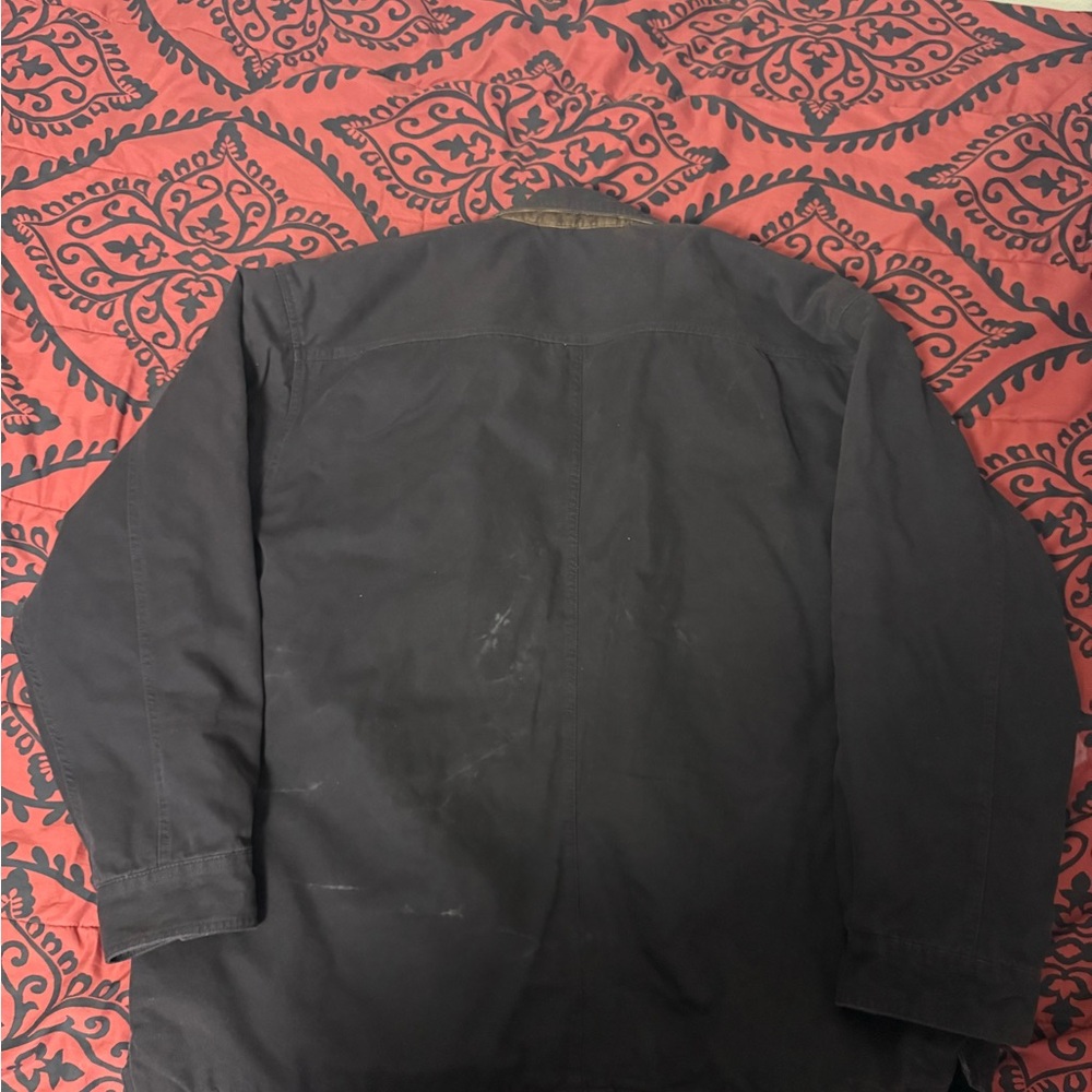 Basic Editions Men Xxl Jacket Coat Button Up Long… - image 5